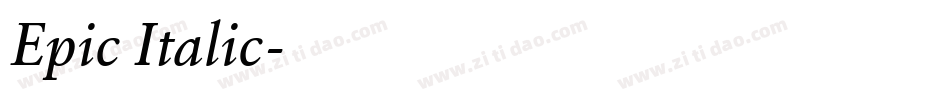 Epic Italic字体转换
